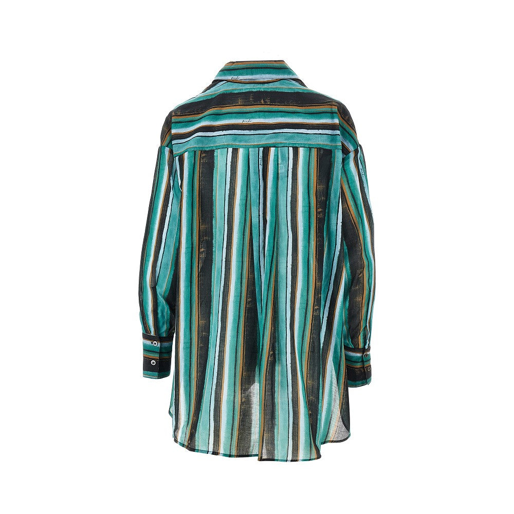 Camicia in mussola con stampa a righe