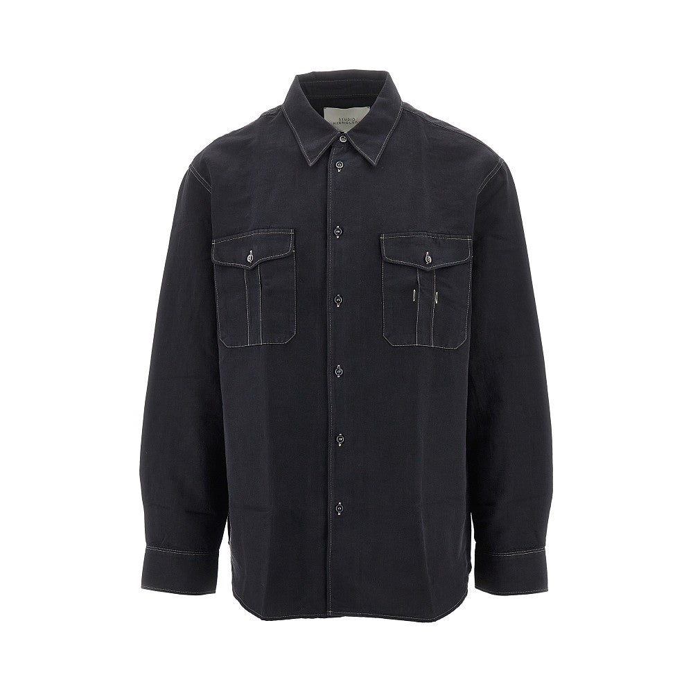 'Louro' cotton and linen shirt