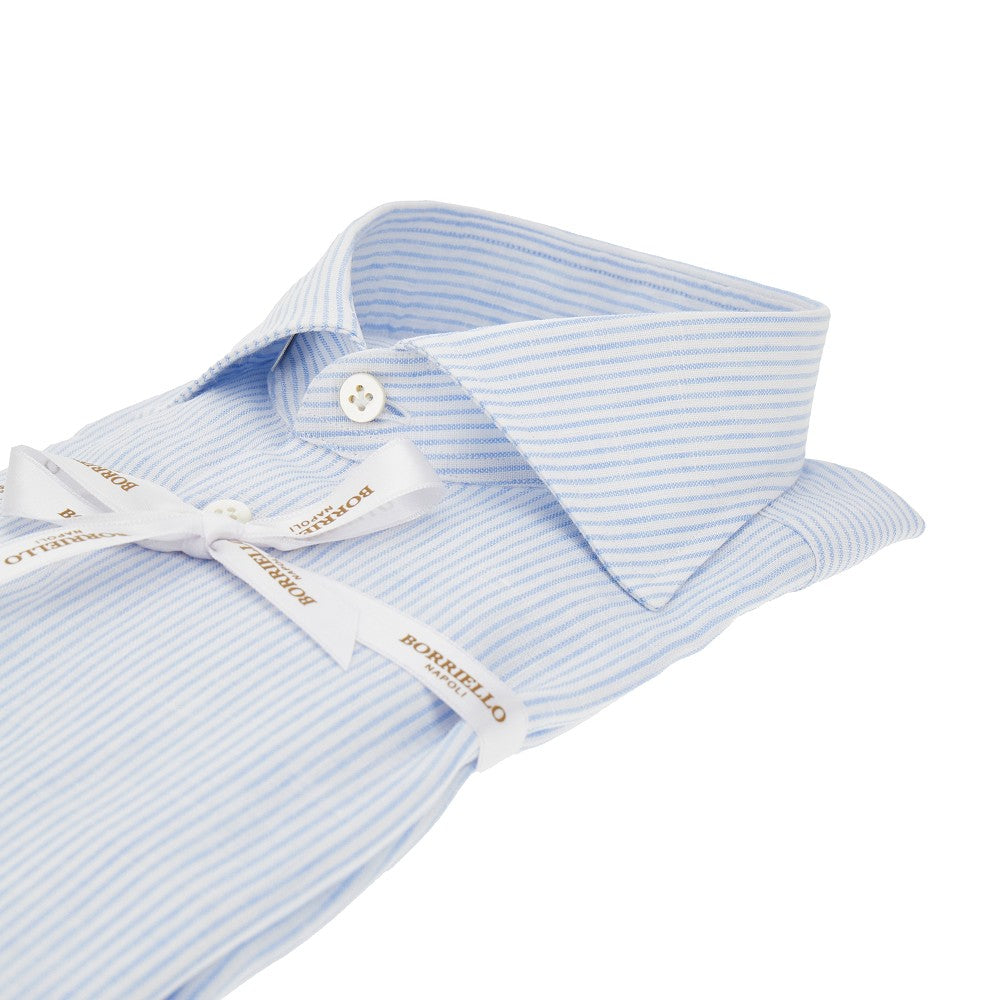 Cotton and linen striped shirt
