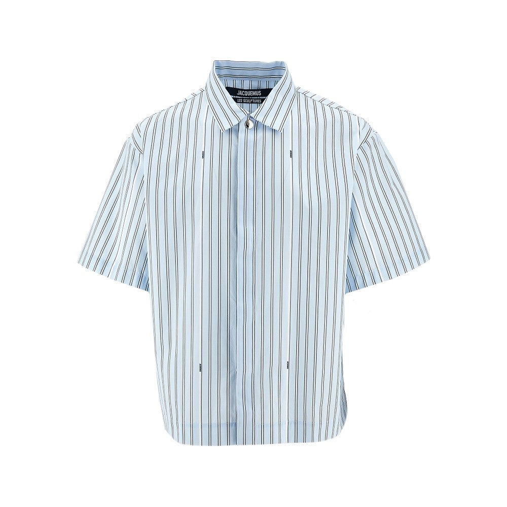 Striped short-sleeved shirt