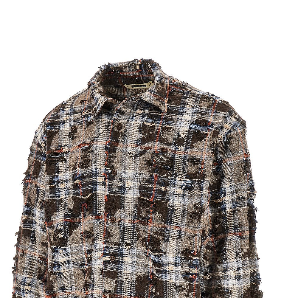 Camicia 'WBJong' con effetto sdrucito