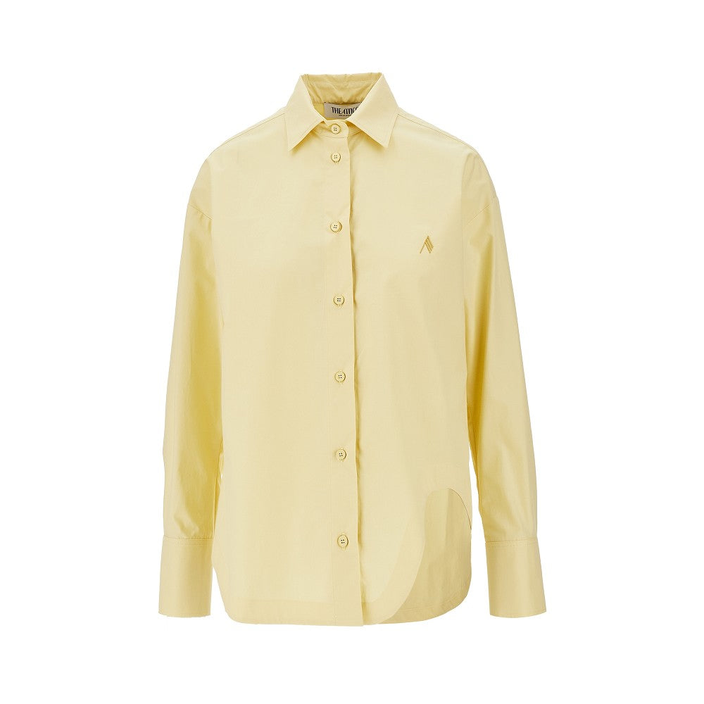 Poplin shirt with moulded hem