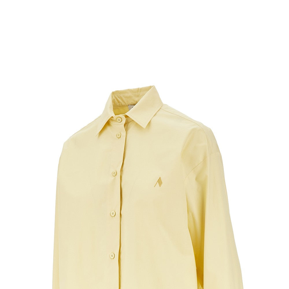 Poplin shirt with moulded hem