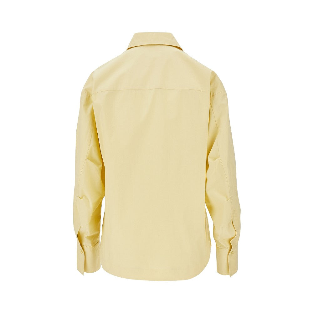 Poplin shirt with moulded hem