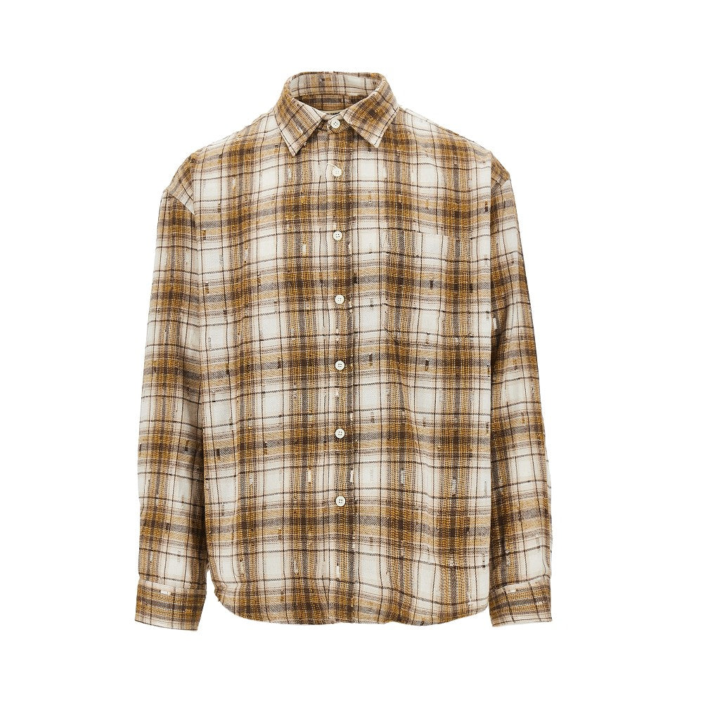 Camicia 'WBJong' con effetto sdrucito
