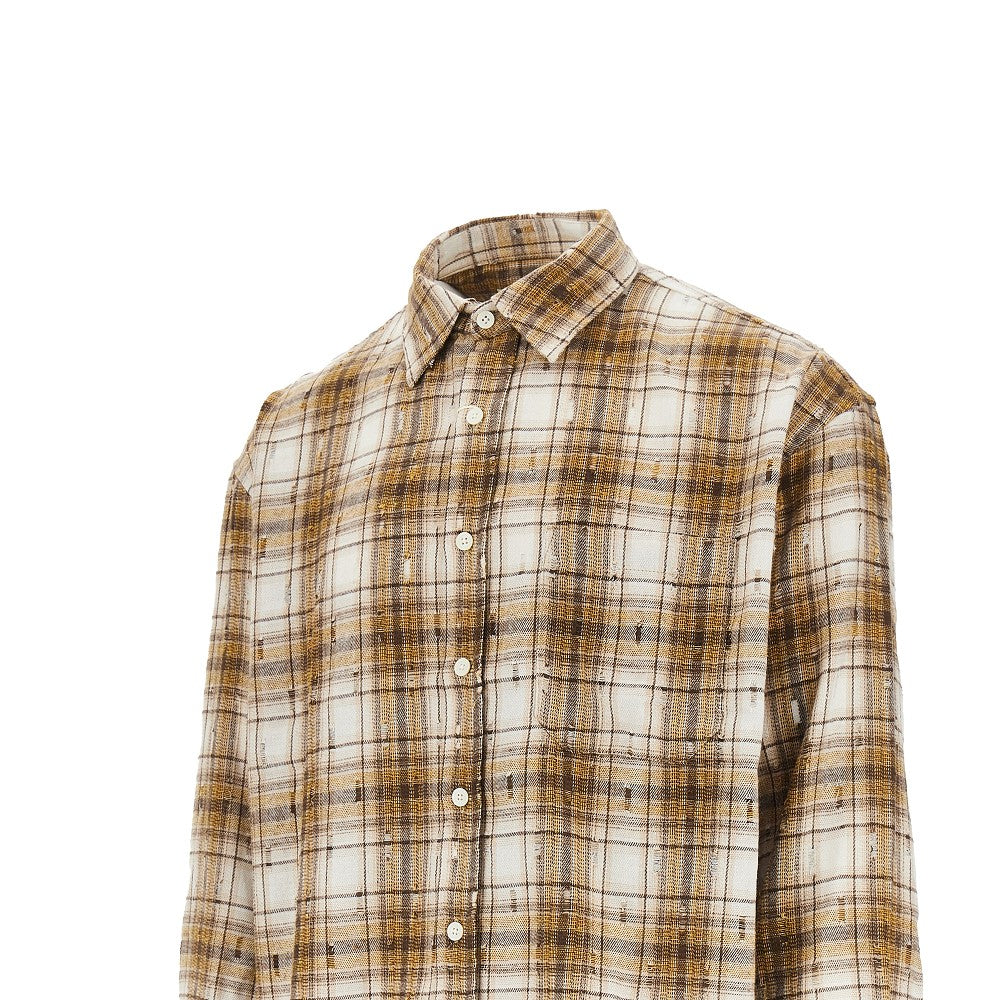 Camicia 'WBJong' con effetto sdrucito