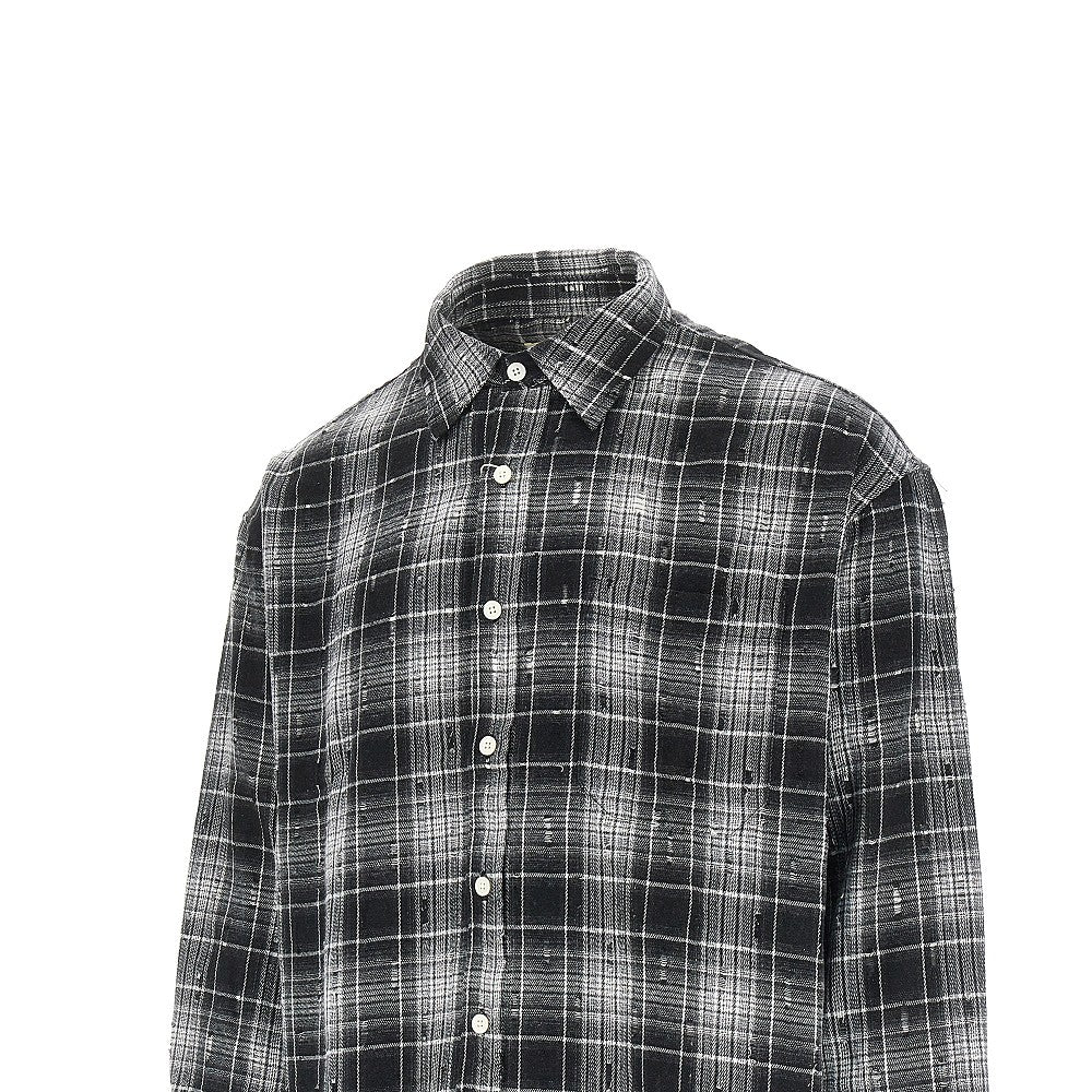 Camicia 'WBJong' con effetto sdrucito