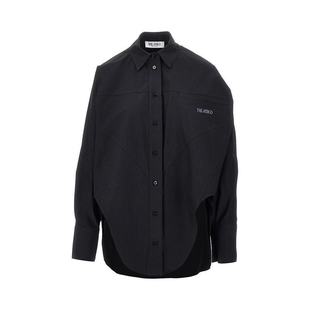 Camicia oversize con orlo sagomato