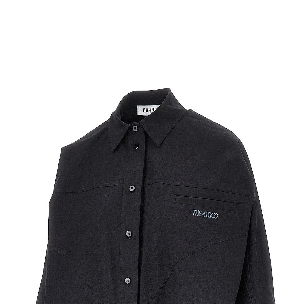 Camicia oversize con orlo sagomato