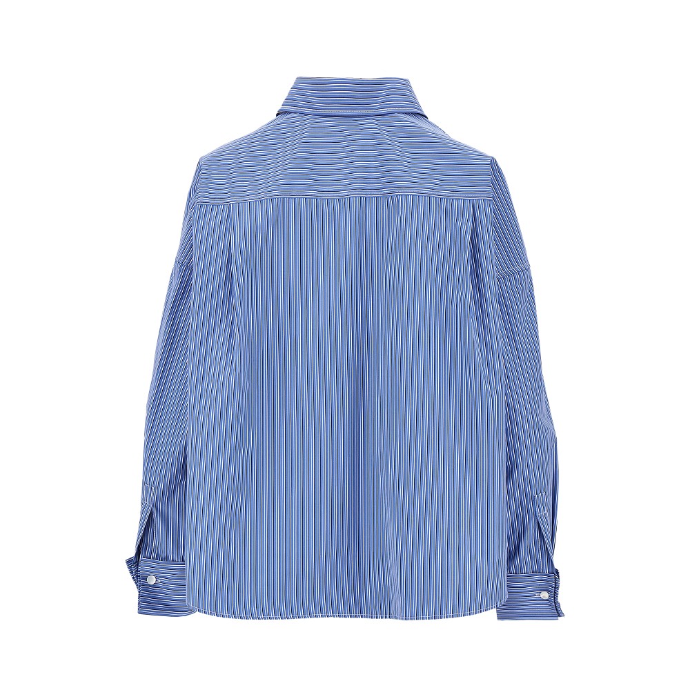 Camicia in popeline con motivo a righe
