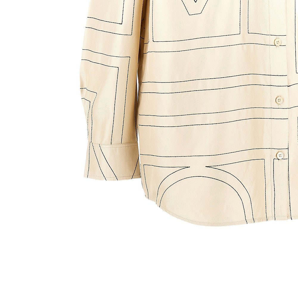 Camicia in seta Monogram