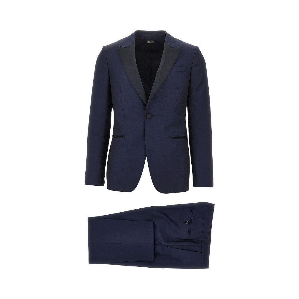 Abito sartoriale da sera in lana e mohair