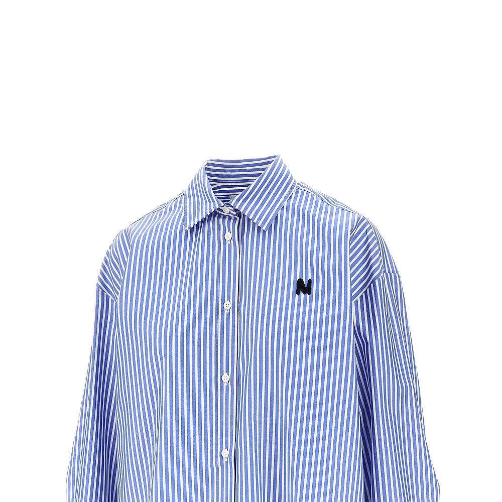 Camicia oversize in popeline a righe