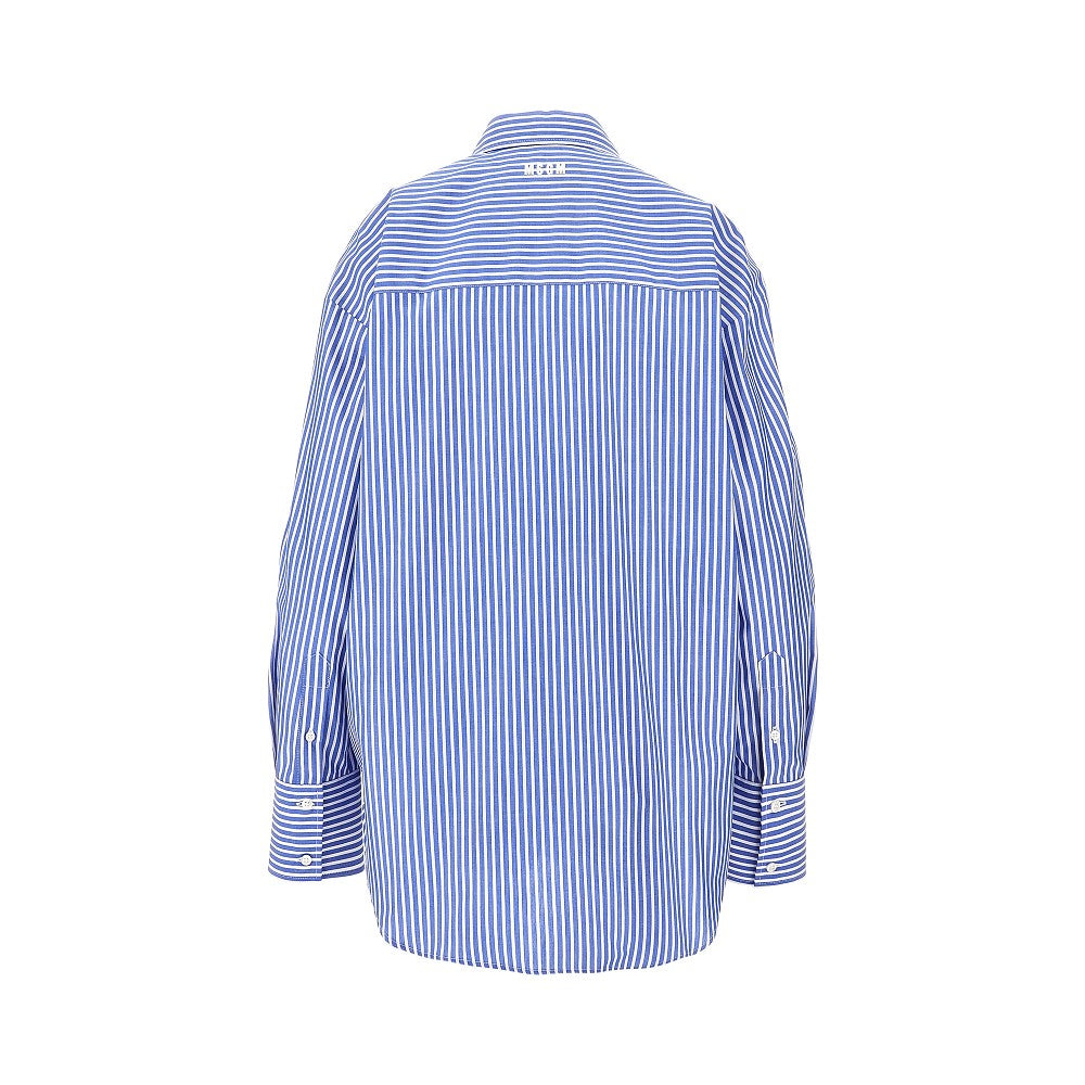 Camicia oversize in popeline a righe