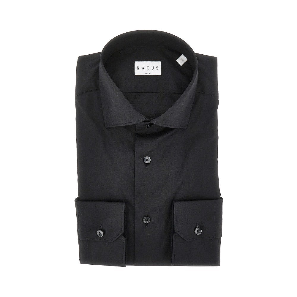 Camicia Slim Fit in popeline stretch