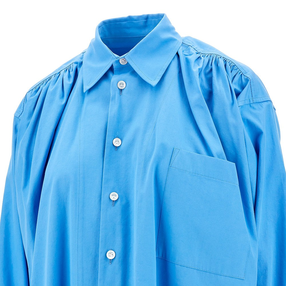 Cotton-blend oversize shirt