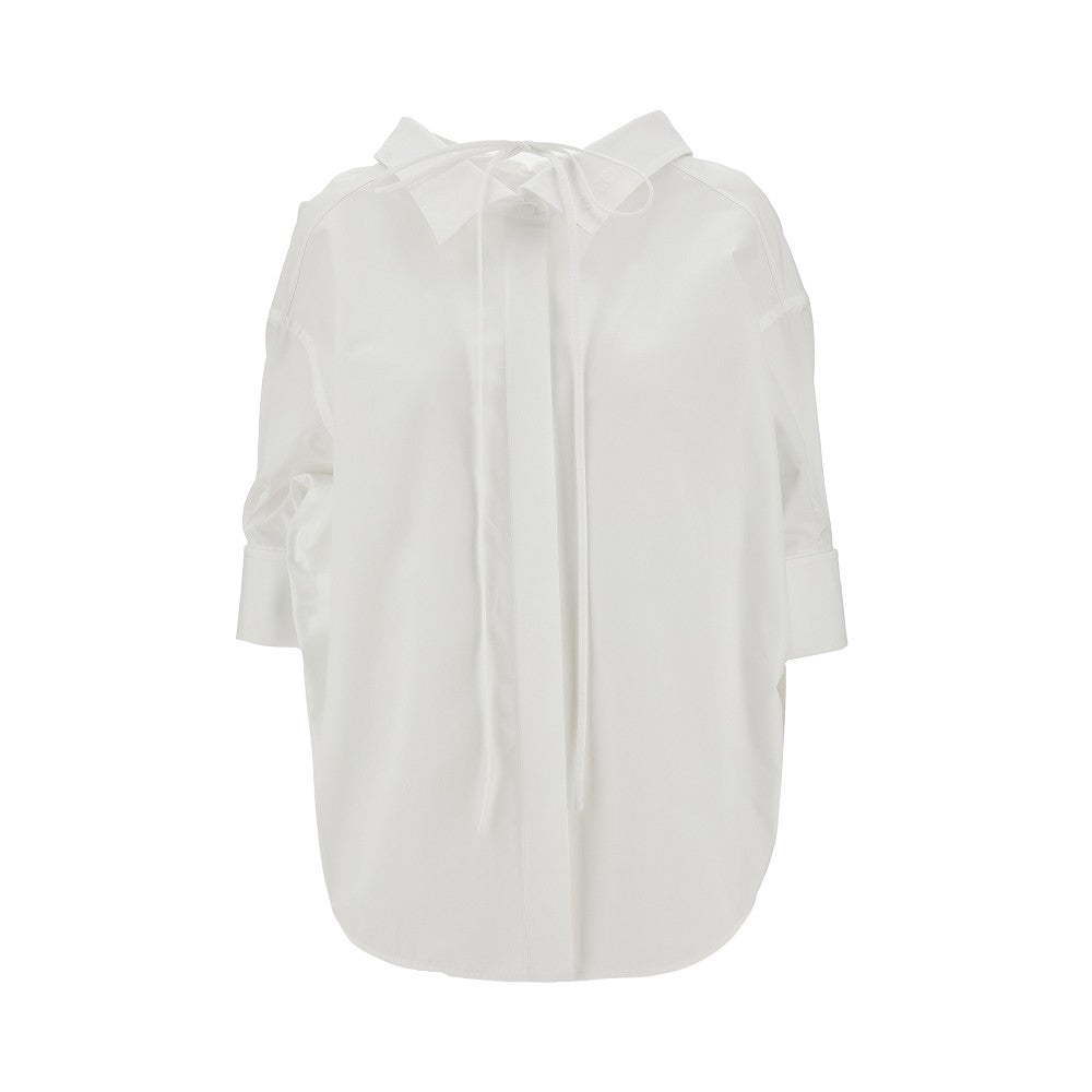 Poplin shirt with neck lace