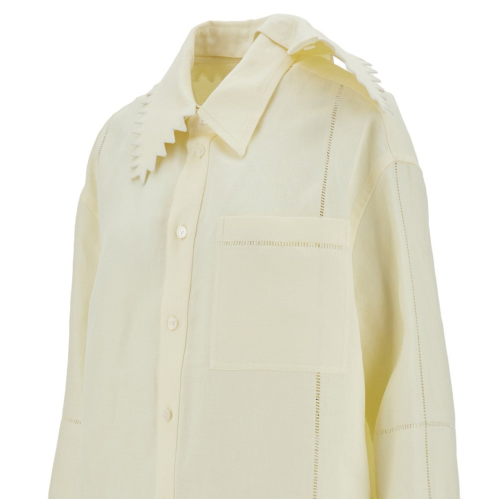 Double collar linen shirt