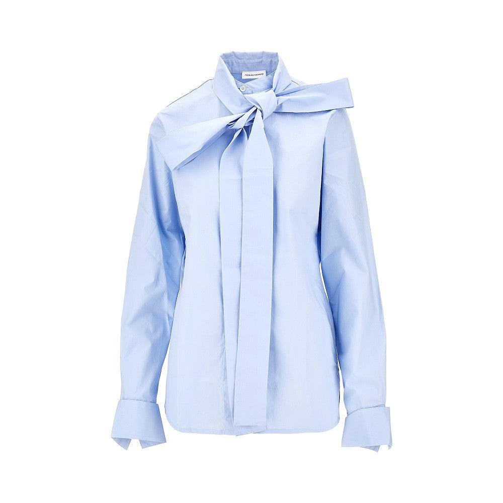Camicia in popeline con fiocco