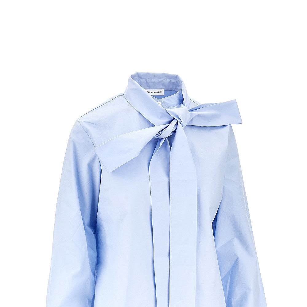 Camicia in popeline con fiocco