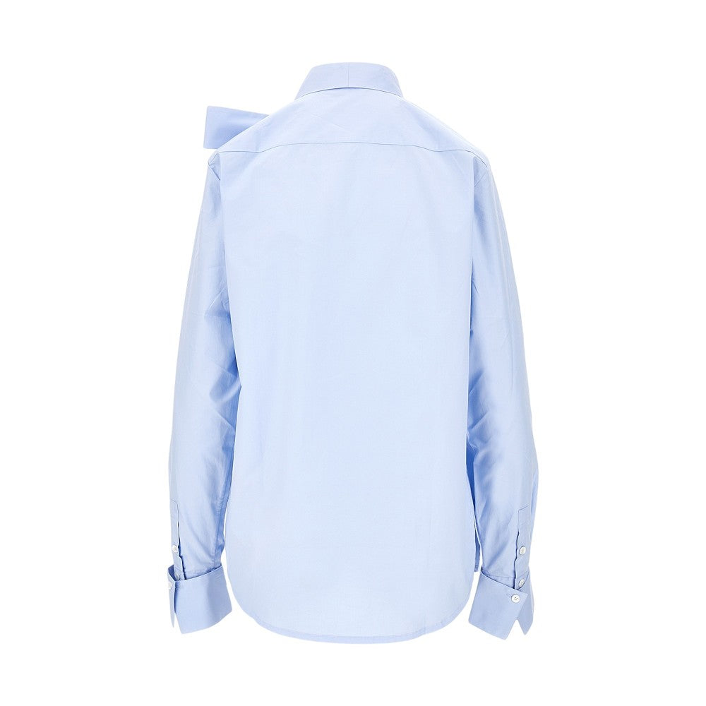Camicia in popeline con fiocco
