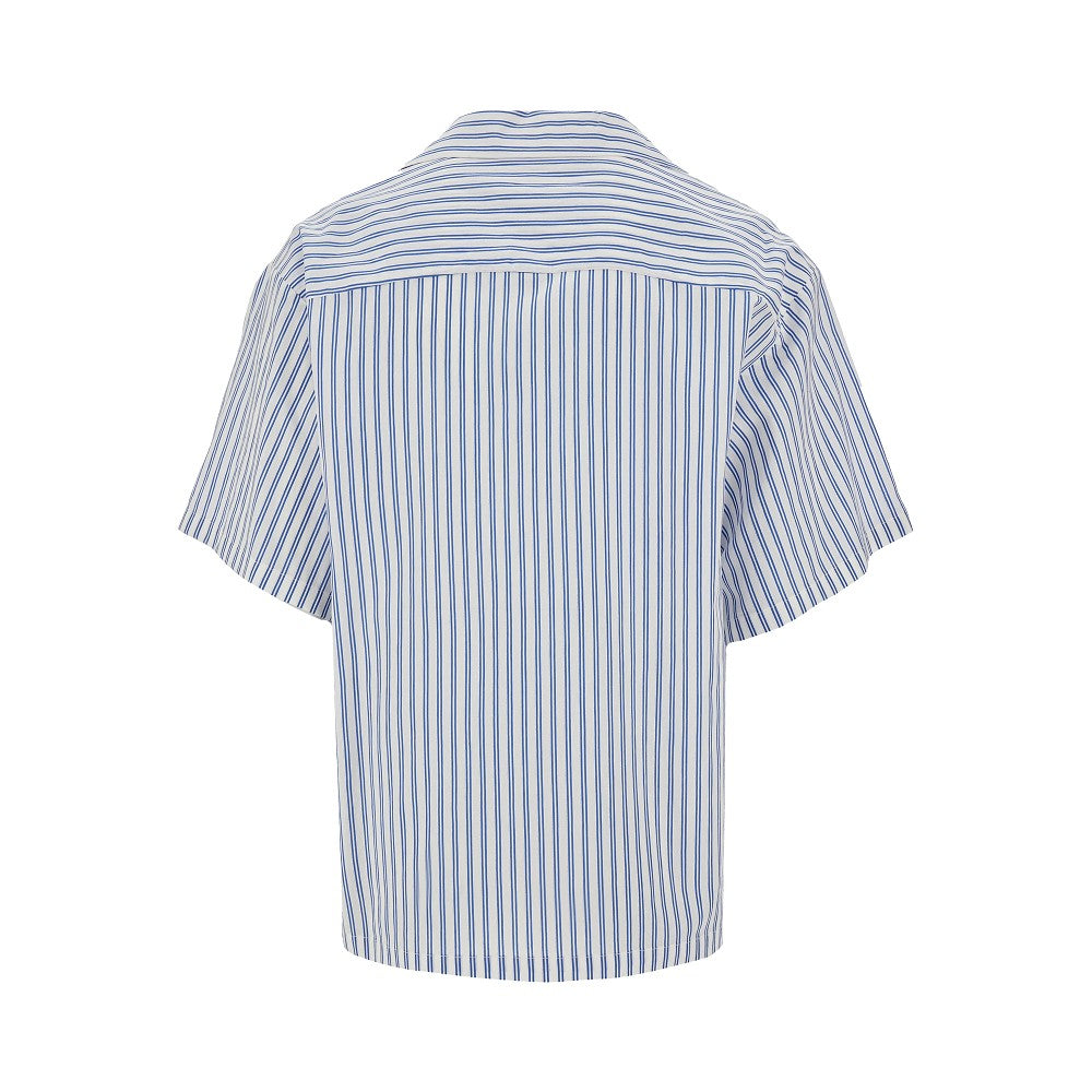 Lurex striped bowling shirt