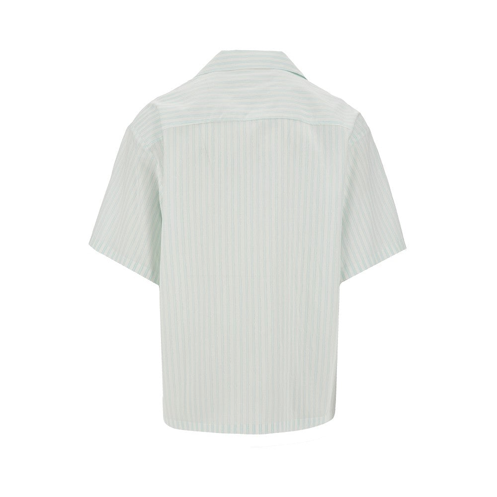 Lurex striped bowling shirt