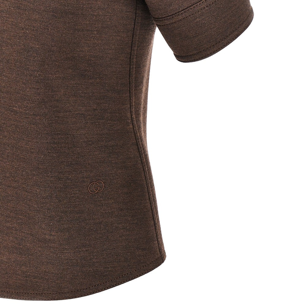 Camicia in jersey di misto lana