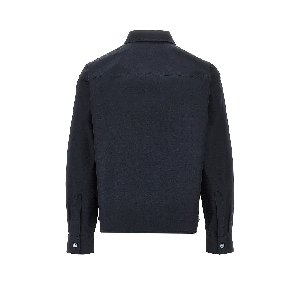 Overshirt in twill con stampa logo