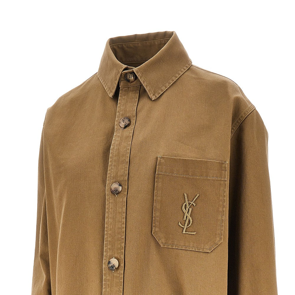 Overshirt 'Cassandre' in cotone e lino