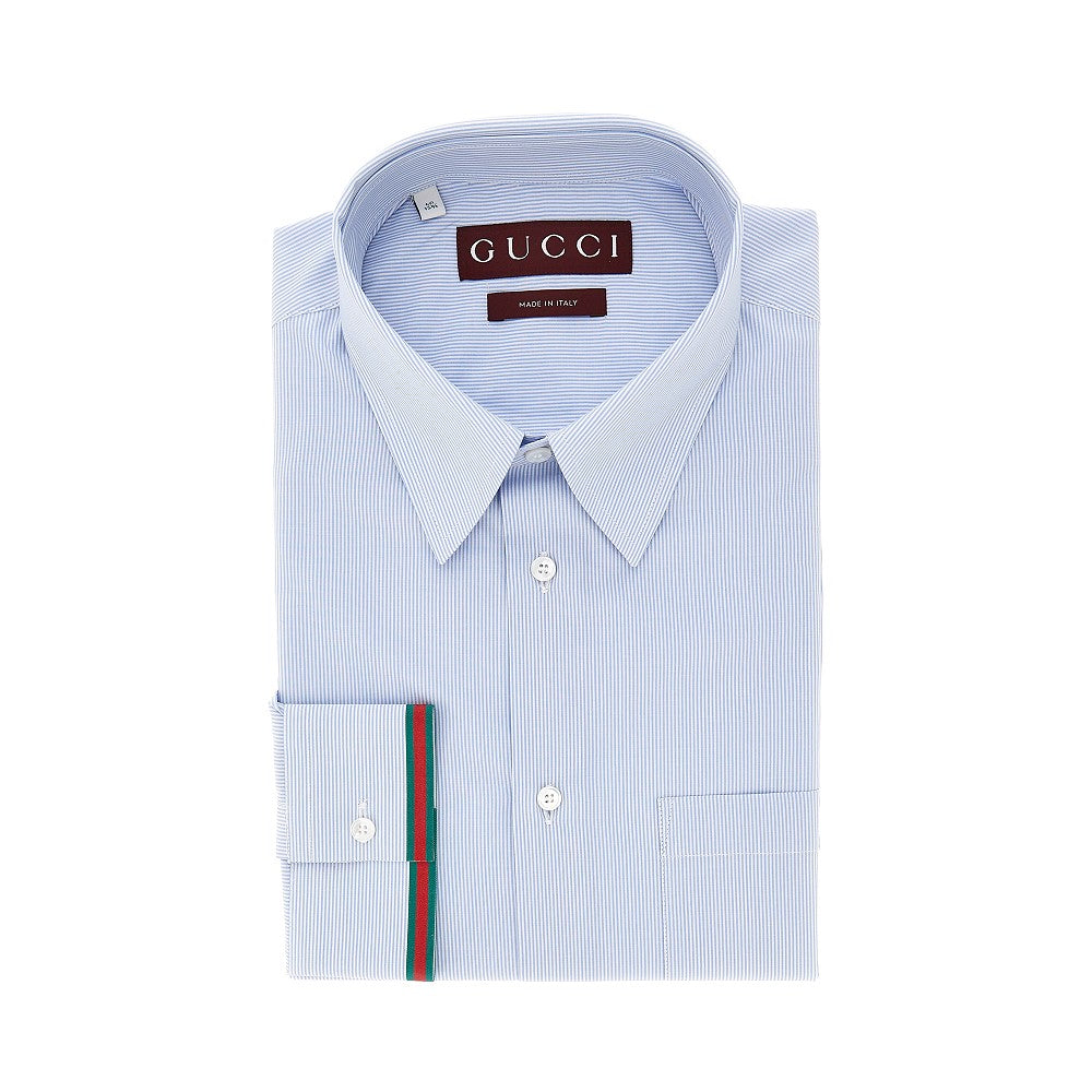 Cotton shirt with Web ribbon