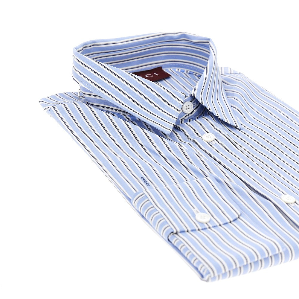 Camicia in popeline di cotone a righe