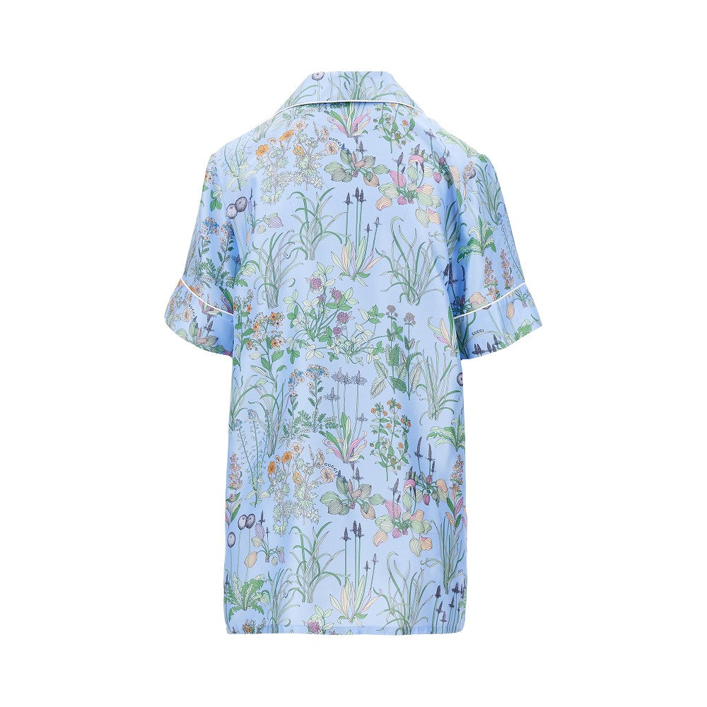 Camicia in seta con stampa floreale