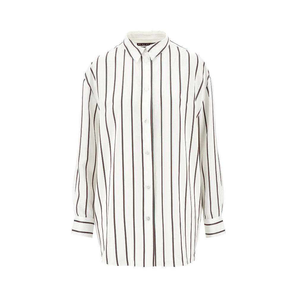 Camicia in seta con motivo Web