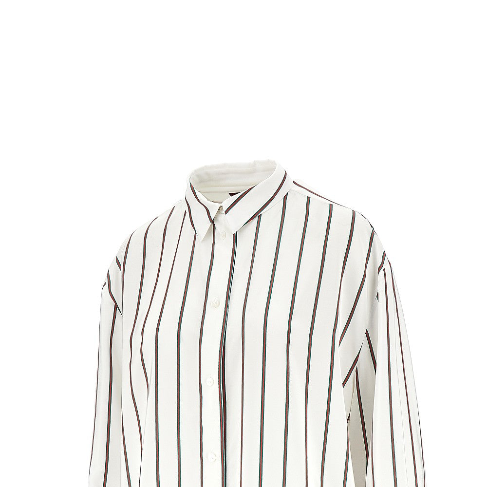 Camicia in seta con motivo Web