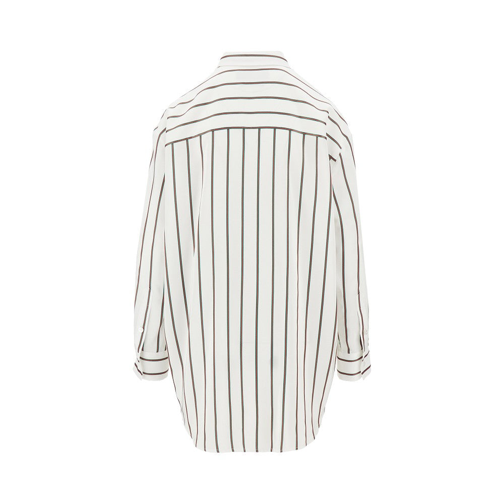 Camicia in seta con motivo Web