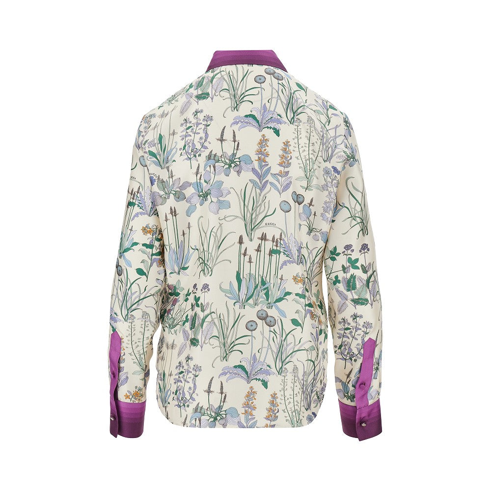 Camicia in seta con stampa floreale