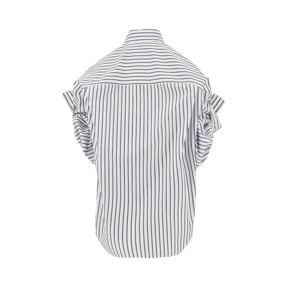 Oversized shirt with turned-up sleeves