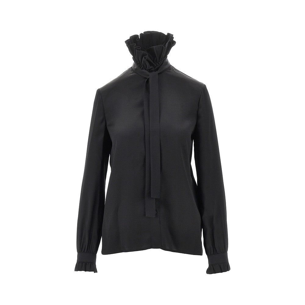 Camicia in seta con fiocco