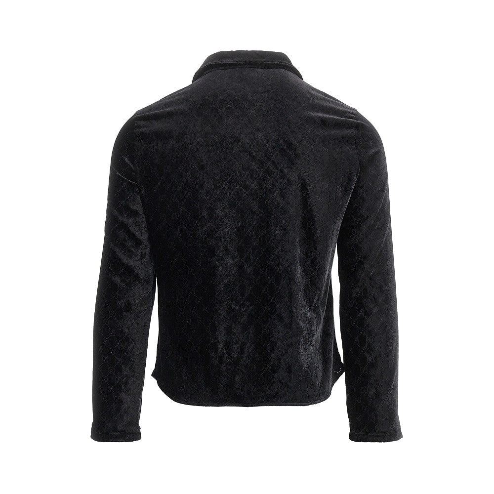 Camicia in velluto dévoré GG