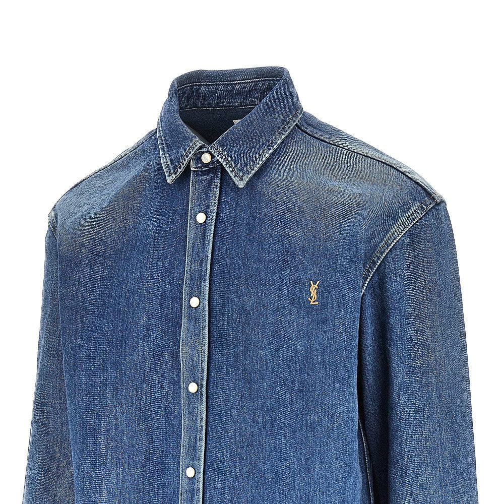 Camicia in denim con ricamo Cassandre