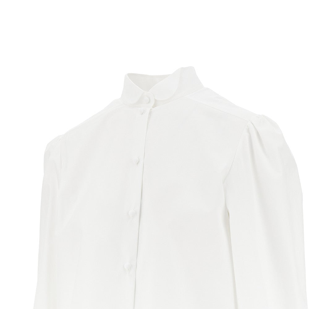Camicia in Popeline con ricamo in tulle