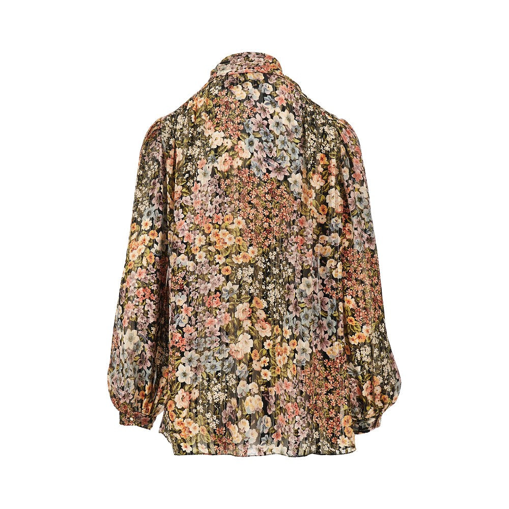 Blusa in Crepe de Chine floreale