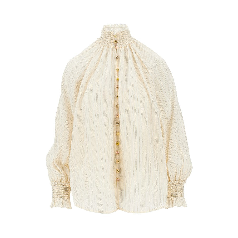 Blusa in cotone e seta 'Aster'