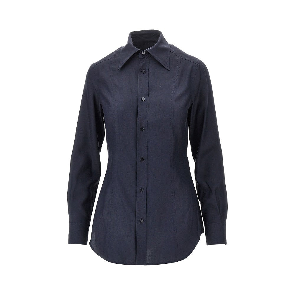 Silk poplin shirt