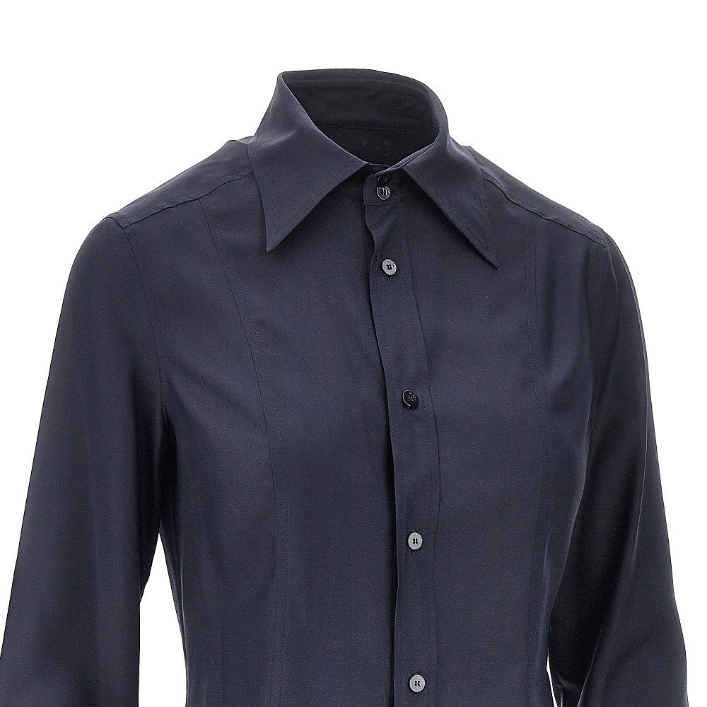 Silk poplin shirt