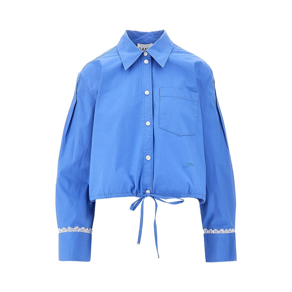 Camicia in popeline con ricamo logo