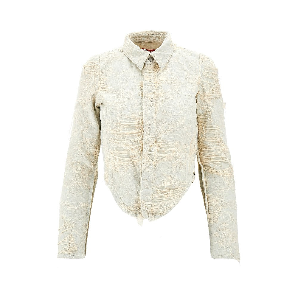 &#39;Madeline&#39; frayed denim shirt