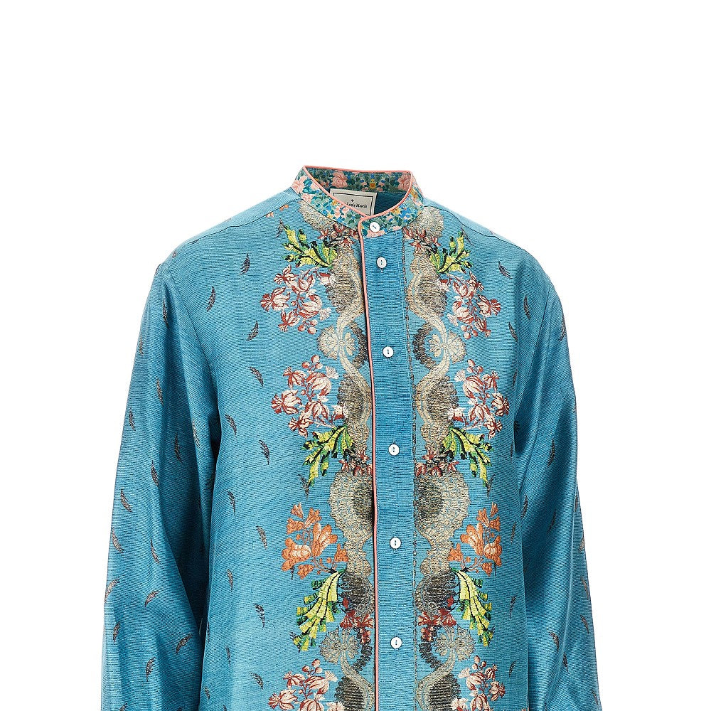 Printed silk shirt