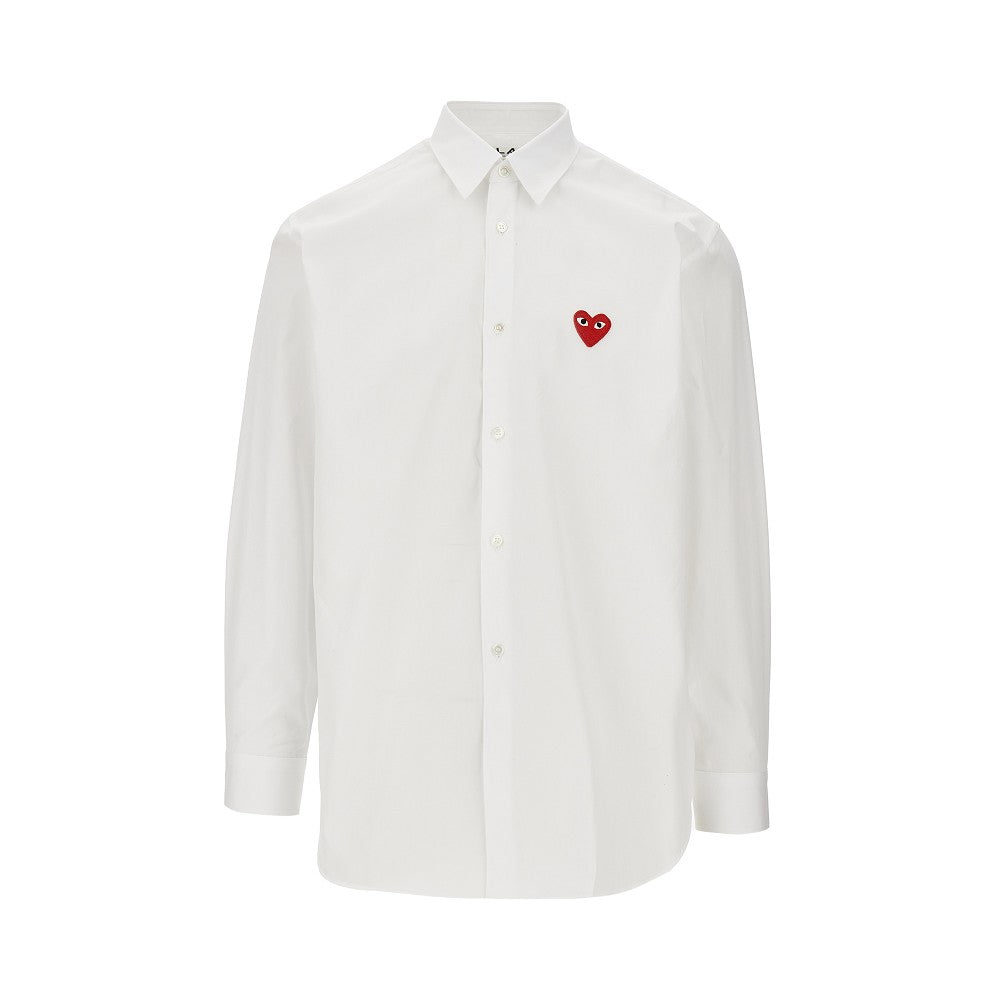 Camicia in popeline con patch cuore